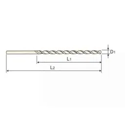 YG-1 DL126 4x150mm HSSE Extra Long Worm Pattern Straight Shank Twist Drill, DL126340 image 2