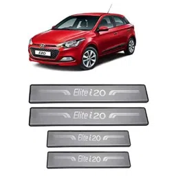 Car Accessories Hub 4 Pcs Stainless Steel Silver Car Footstep Sill Plate Set without LED for Hyundai Elite-I20 All Model-picture-33