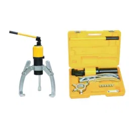 Nutronics 20 Ton Steel Yellow Hydraulic Gear Puller with Hand Pump &a; Case, NS YL-20T image 2