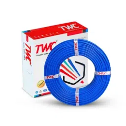 TWC Active 10.0 Sqmm Blue FR PVC Insulated Solid Stranded Flexible Copper Wire, Length: 90m, TWCA07-picture-24