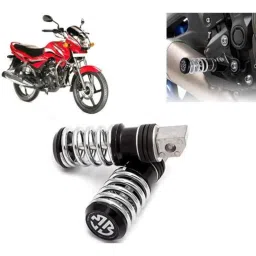 Auto Pearl 2 Pcs Steel Black Foot Rest Spring Coiled Set for Achiever-picture-39