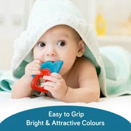 luvlap Baby Water Filled Silicone Teether for Teething Gums, Pack of 3, Teething Toy, 100% Food Grade Silicone Filled with Distilled Water, Star, House & Butterfly, Textured Surface Teether image 5