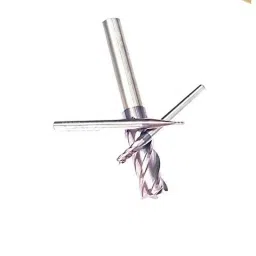 Krost Tungsten Carbide 2Flute Nano Coated 45Hrc Carbide Ball Nose Endmills, 1mm, Silver image 3