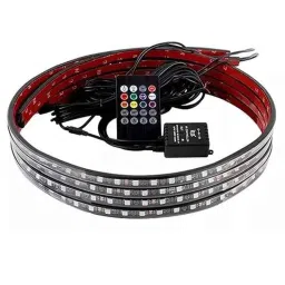 Kozdiko 4 Pcs Car Underbody Multicolor Neon Light Set with IR Remote for Mahindra Logan-picture-15