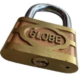 Globe G-L03 3 inch Brass Metallic Door Lock with 3 Keys image 2