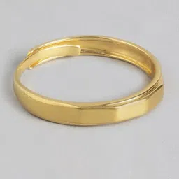 Zavya Men 925 Pure Sterling Silver Gold Plated Band Finger Ring image 2