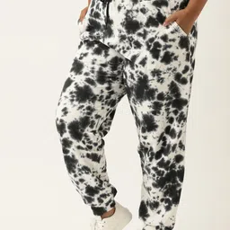 MARCA Bold Women Plus Size Tie and Dye Printed Cotton Regular Joggers image 3