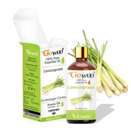 GoWoo 2 Pcs 10ml Natural Therapeutic Grade Cold Pressed Lemongrass Aroma Oil &a; 100ml Marula Carrier Oil Set, GWOC769-P28+P176 image 2