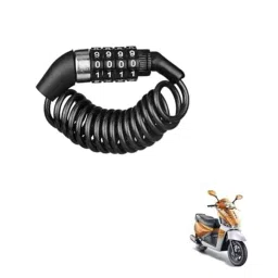 Kozdiko Plastic Black Resettable Password Multi-Use Cable Lock for Mahindra Gusto-picture-18