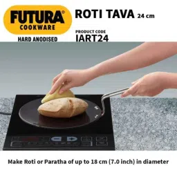 Hawkins Futura 24cm Hard Anodized Induction Friendly Roti Tawa, IART 24 (Pack of 2) image 4