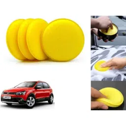 Auto Pearl Polyurethane Beige Washing &a; Waxing Polish Foam Sponge for Polo Cross 2014 (Pack of 4)-picture-11