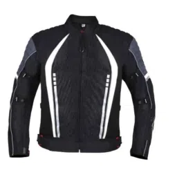 Biking Brotherhood White Cordura &a; Mesh Panel Voyager Jacket, Size: Large-picture-47