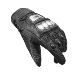 Biking Brotherhood Leather Semi Gauntlet Gloves, Size: 2XL image 3