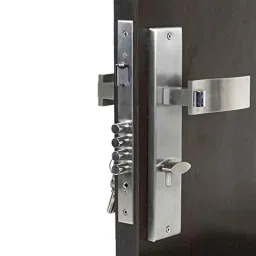 Homexpert Vespa-OSK 10 inch 60mm Stainless Steel Silver Cylindrical Plate One Side Key Mortise Door Lock Set-picture-27