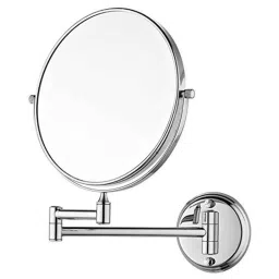 ZAP 8 inch Stainless Steel Silver Bathroom Mirror with 2X Magnifying &a; Wall Bracket with Adjustable Frame-picture-4