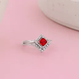 GIVA 925 Sterling Silver CZ-studded Adjustable Finger Ring-picture-28
