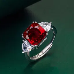 Designs & You Silver-Plated CZ-Studded Finger Ring-picture-18