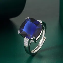Designs & You Silver-Plated CZ-Studded Finger Ring-picture-27