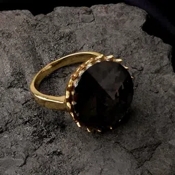 XPNSV Gold Plated Anti-Tarnish Quartz Stone Studded Finger Ring image 1