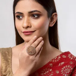 Kennice AD-Studded Adjustable Finger Ring image 5