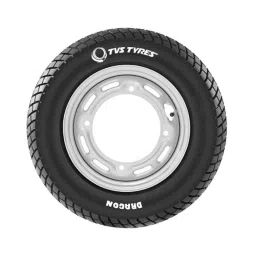 TVS Tyres Dragon 90/100 -10 53J Rubber Black Tubeless Front Scooter Tyre image 2