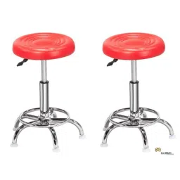 Da Urban Nexon Red Fabric &a; Foam Bar Stool without Back image 2