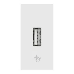 Schneider Electric Miluz Zeta 2.1A Polycarbonate &a; Polyamide 1 Module White USB Charger, MZUSBA1M_WH image 4