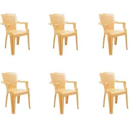 Italica Polypropylene Marble Beige Luxury Arm Chair, 9001-6 (Pack of 6)-picture-22