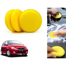 Auto Pearl Polyurethane Beige Washing &a; Waxing Polish Foam Sponge for Indica V2 2005 (Pack of 3)-picture-21
