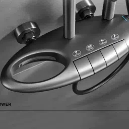 KY Dolphin Brass &a; ABS Grey Wall Mounted Luxurious Shower Panel Set, A10 image 4