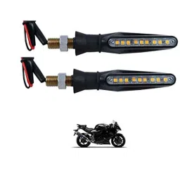 Kozdiko 4 Pcs Plastic Front &a; Rear Side Sleek Yellow Bike Indicator Set for Hyosung GT650R6-picture-45