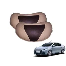 Kozdiko 2 Pcs Brown &a; Beige Neck Rest Set for Renault Scala, koz_38950-picture-35