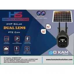 Hanutech 4MP 4G Solar PTZ Sim Camera with Night Vision, PIR Detection &a; 5X Hybrid Zoom image 5