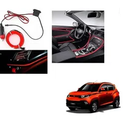 Kozdiko 12V Red Car Interior Decor Neon Strip Light for Mahindra KUV 100-picture-34