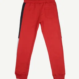 Alan Jones Boys Red & Grey Solid Joggers image 3
