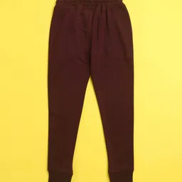 NUSYL Kids Burgundy Printed Joggers image 2