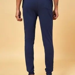 Ajile by Pantaloons Men Navy Blue Solid Slim-Fit Joggers image 3