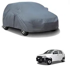 Kozdiko Polyester Matty Grey Car Body Cover with Mirror Pockets &a; Buckle Belt for Maruti Suzuki Alto-picture-17