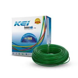 KEI 1 Sqmm Single Core Homecab FR Green Copper Unsheathed Flexible Cable, Length: 180 m-picture-28