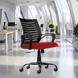 Rose Elite 53x53x109cm Mesh Maroon Medium Back Ergonomic Chair-picture-28