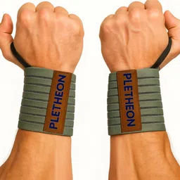 pletheon Wrist Wraps with Thumb Loop for Gym | Compression Support for Weightlifting Wrist Support image 1