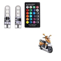 Kozdiko 2 Pcs 12V T10 Polycarbonate RGB LED Scotty Light Set with Remote Control for Mahindra Gusto-picture-18