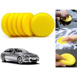 Auto Pearl Polyurethane Beige Washing &a; Waxing Polish Foam Sponge for C180 (Pack of 6)-picture-36