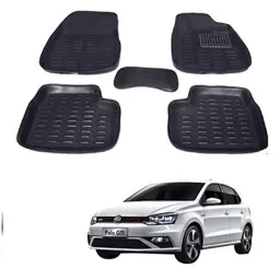 Kozdiko 5 Pcs 3D Black Car Foot Mat Set for Volkswagen GTI Polo, koz_68013-picture-47