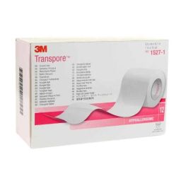 3M Transpore 1 inch Surgical Tape Roll, 1527-1 (Pack of 12)-picture-41