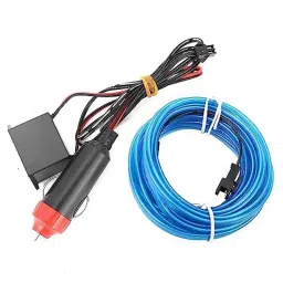 Kozdiko 12V 5m Blue Cold Light Car Socket Strip Neon Lamp Mood Creator Decor Interior Lighting Roll for Mahindra Rexton-picture-46