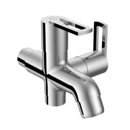 RN Candy Brass Chrome 2 Way Bathroom Tap with Wall Flange, RNCNB20016-picture-10