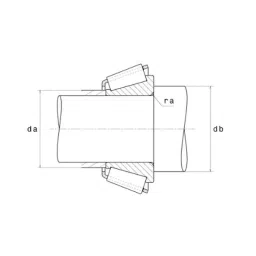 NTN 4T-2585 Single Row Tapered Roller Bearing, 33x70x25 mm image 2