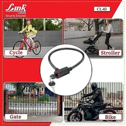Link CL-03 56cm Steel Black Multipurpose Cable Lock image 3