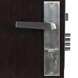 Homexpert Sana 10 inch 60mm Stainless Steel Silver Cylindrical Plate Both Side Key Mortise Door Lock Set-picture-46